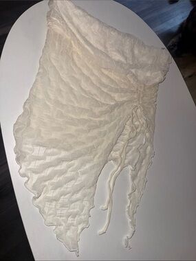 Cream Ruffled TUBE TOP